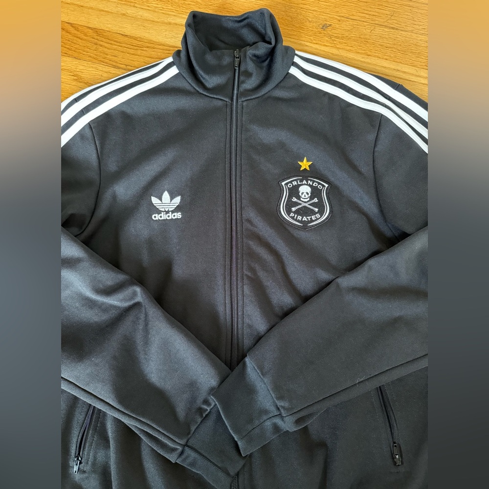 Adidas Black and White Orlando Pirates Bomber Jacket - Men’s Size Medium